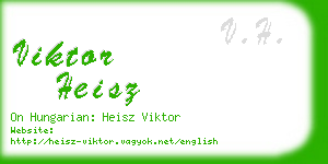 viktor heisz business card